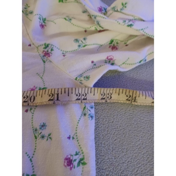 Ava & Bella womens XL Sleep shirt floral cream cotton blend - Picture 5 of 8